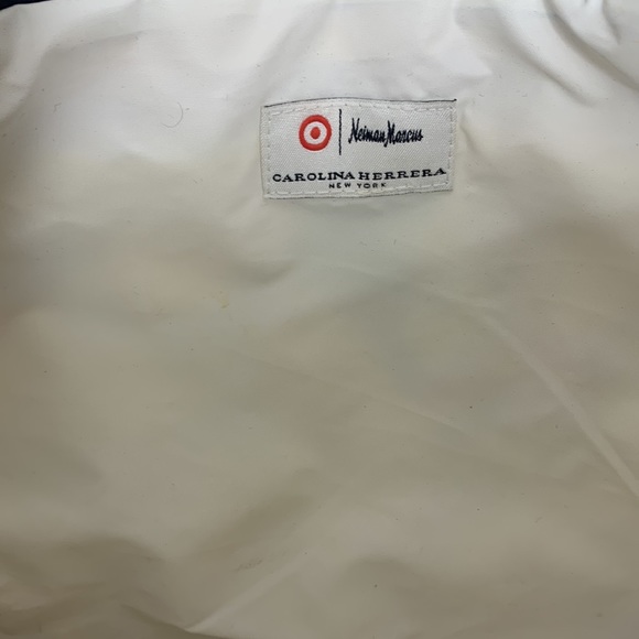 Neiman Marcus | Artsy Canvas Pouch | Carolina Herrera Design Zipper Envelope Bag - Picture 7 of 8